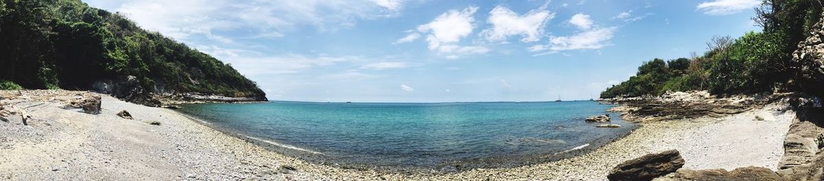 Panoramic view of sea against sky