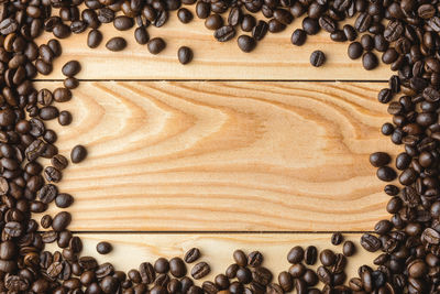 Directly above shot of coffee beans