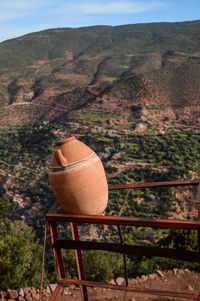 View of mountain range against sky