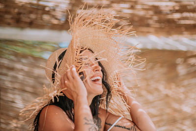 Portrait of a smiling young woman