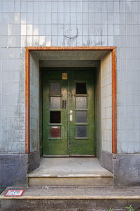 Entrance of building