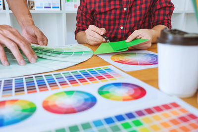 Business people working on table