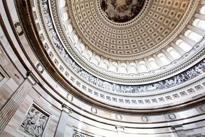 Low angle view of ornate ceiling