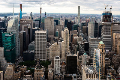 Aerial view of buildings in city