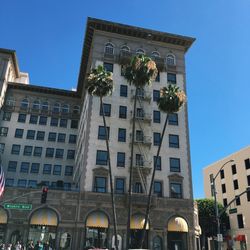 Low angle view of building against clear sky