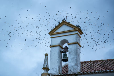 Low angle view of building against sky