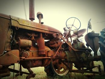 Old rusty machine part