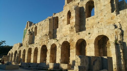 Low angle view of old ruin
