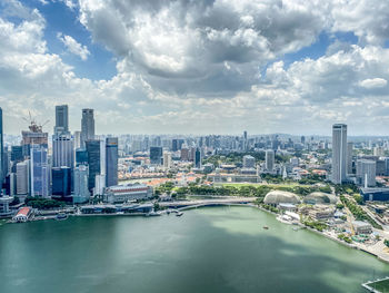 Scenic view of city buildings against sky