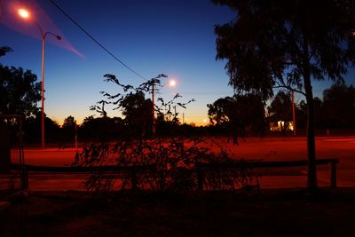 Scenic view of landscape at night