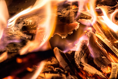 Close-up of bonfire