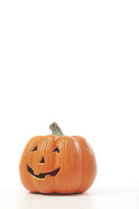 Close-up of pumpkin against white background