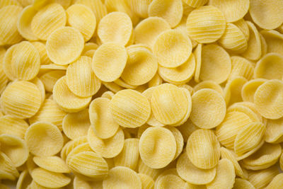 Full frame shot of raw pasta