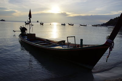 Scenic view of sea during sunset