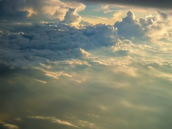 Low angle view of cloudy sky