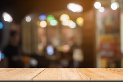 Close-up of empty seats on table in restaurant