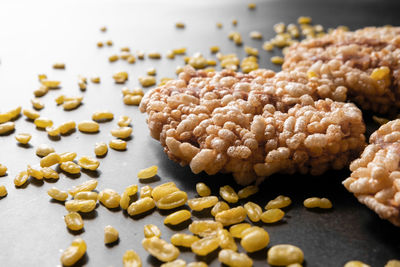 Close-up of bread on table