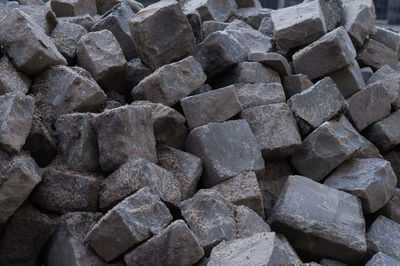 Heap of rocks at construction site