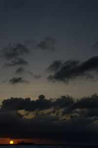 Low angle view of sky during sunset