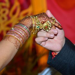 Close-up of woman hand with tattoo