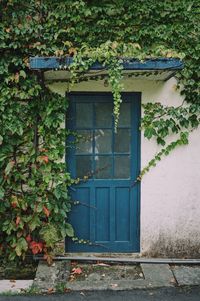 Open door of house