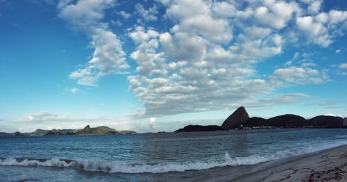 Panoramic view of sea against sky