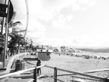 View of sea against cloudy sky