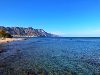 Scenic view over a sea near kardamaina in greece - kos island