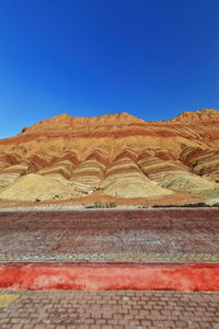 Sandstone and siltstone landforms of zhangye danxia-red cloud national geological park 0820