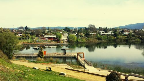 View of town at waterfront