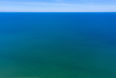 High angle view of blue sea against sky