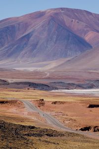 Scenic view of desert land