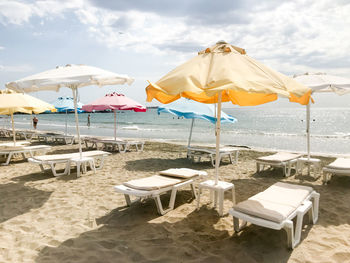 People relaxing on the beach.