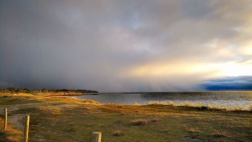 Scenic view of sea against sky