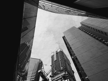 Low angle view of buildings against sky