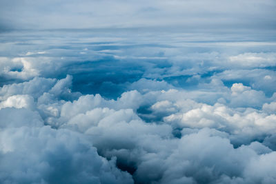 Aerial view of clouds in sky