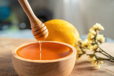 Close-up of drink on table