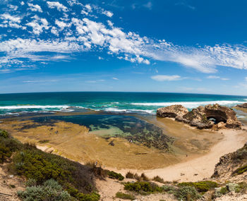 Scenic view of sea against sky