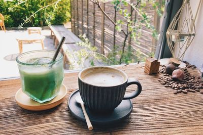 Close-up of coffee on table