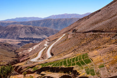 Aerial view of mountain range