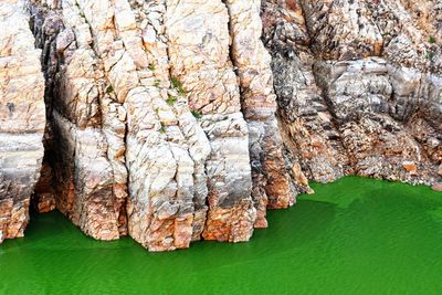 Rock formation in sea