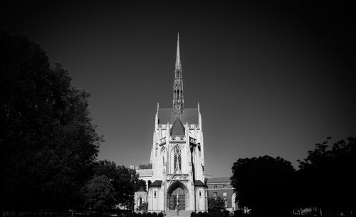 Low angle view of church against sky