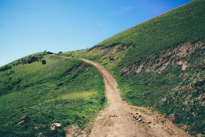 Road passing through landscape