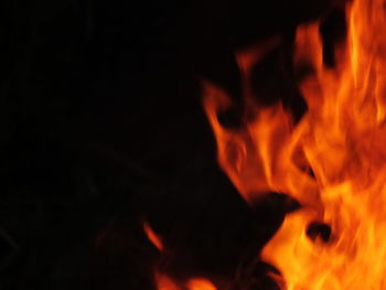 Close-up of bonfire