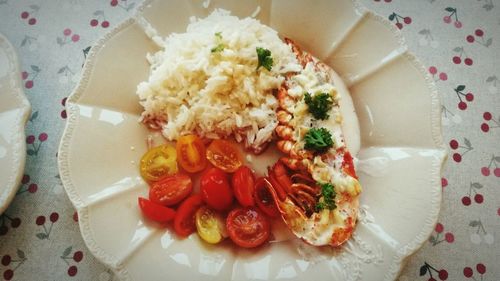 Close-up of served food