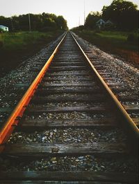 Railroad tracks against sky