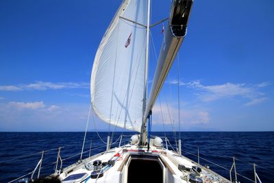 Boats sailing in sea