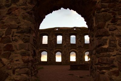 Low angle view of old ruin