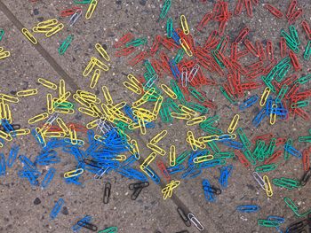 High angle view of garbage bin