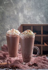 Close-up of drink on table